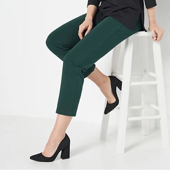 Susan Graver Weekend Tall Premium Stretch Slim Leg Pant - Picture 1 of 7